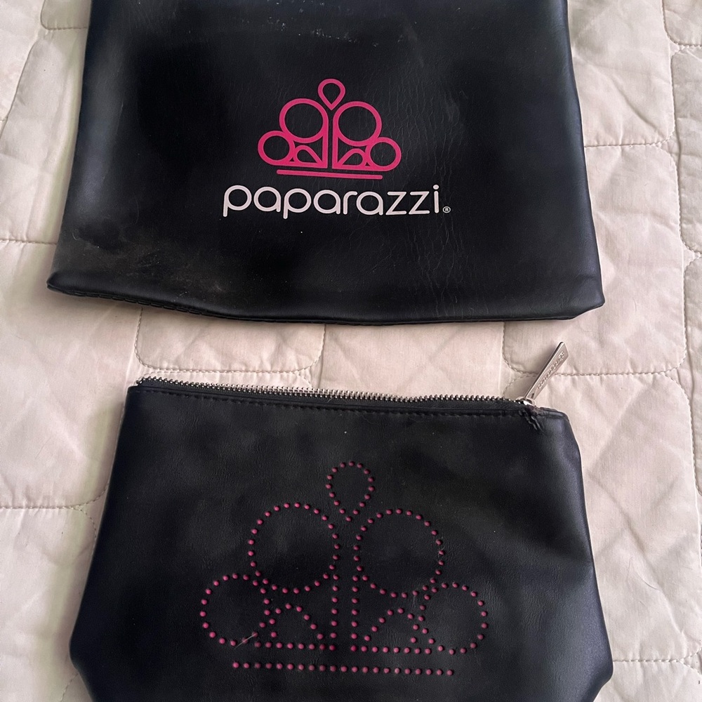 Paparazzi Black and Pink Cosmetic Bag Set
